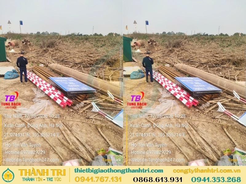 Xe vận chuyển giao biển báo và trụ cho đơn vị thi công Xe vận chuyển giao biển báo và trụ cho đơn vị thi công